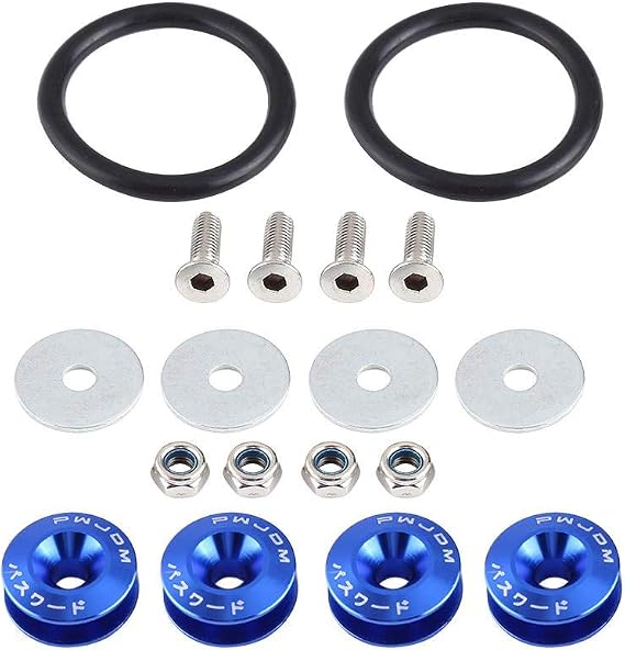 Car Aluminium Alloy Washer Screw Engine Compartment Dress Up Kit Quick Release (01)