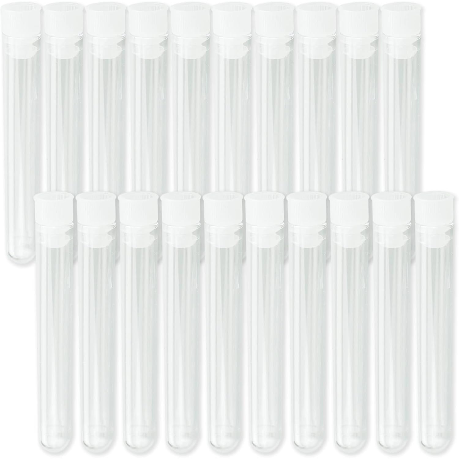 60PCS Plastic Test Tubes Clear Plastic Test Tubes With Cork Empty Test Tubes With Caps For Diy Craft Spices Liquid Candy Seeds