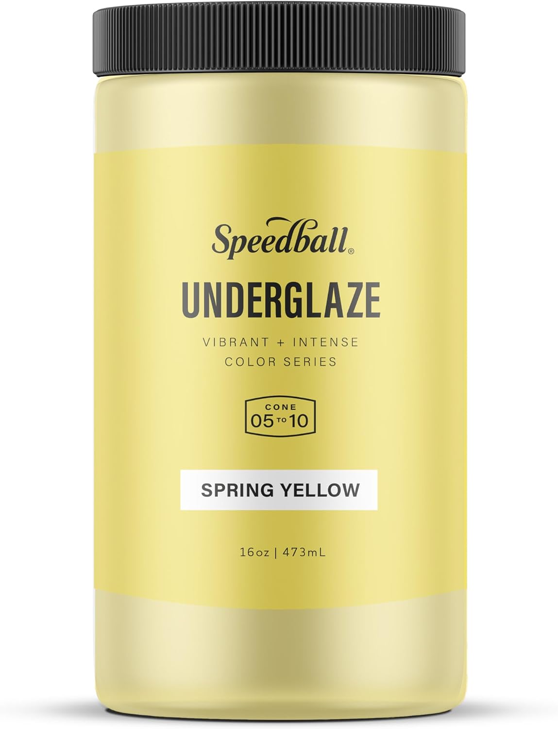 Speedball Underglaze, Spring Yellow, 16 oz, Made in USA, Lead-Free Color for Pottery and Ceramics, Wide Firing Range Cone 05-10, Food Safe