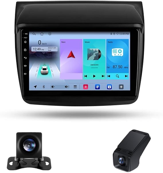 Android 13 2DIN Car Stereo for Mitsubishi Pajero Sport 2 2008-2016 L200 4 2006-2015 Triton 2006-2014 9Lnch Bluetooth Touchscreen Multimedia unit 1280 * 720p SWC/GPS/AM/RDS/FM/DSP(NF-1)