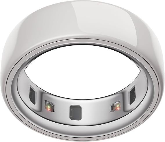 Oura Ring 4 Aura Ring 4th Generation Ceramic Cloud Size 8 | Smart Ring |