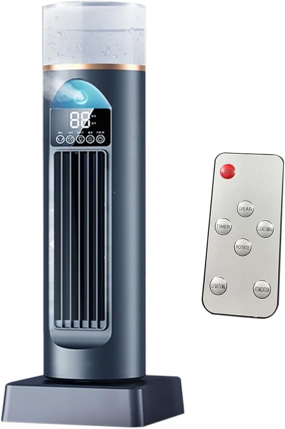 Air Conditioning Fan - Tower Air Cooling Fan for Bedroom | 6 Speeds Quiet Oscillating Bladeless Cooler with Remote for Bedroom Living Room Office RV