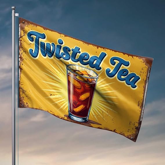Graphic Flags For Room Twisted Tea: A Refreshing Summer Beverage Flag Bedroom Decor For Men Bedroom Door Decor(30X45CM)