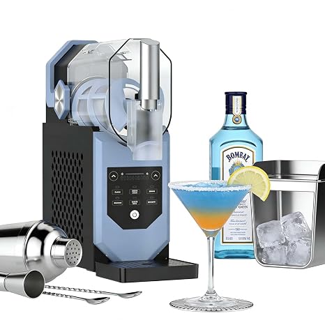 Slushie Machine, Slushy for Home No Ice Need, 2L Large Capacity Smoothie Blender, Auto-Cleaning, LCD Touch Screen 5 Presets for Milkshakes, Frappés, Frozen Drink and More