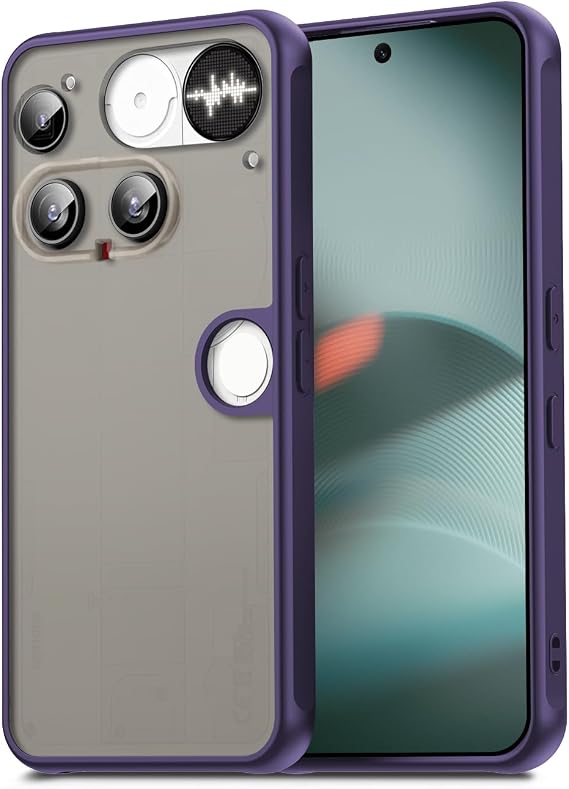 マットケース Nothing Phone 3用、スリムフロスト、パープル