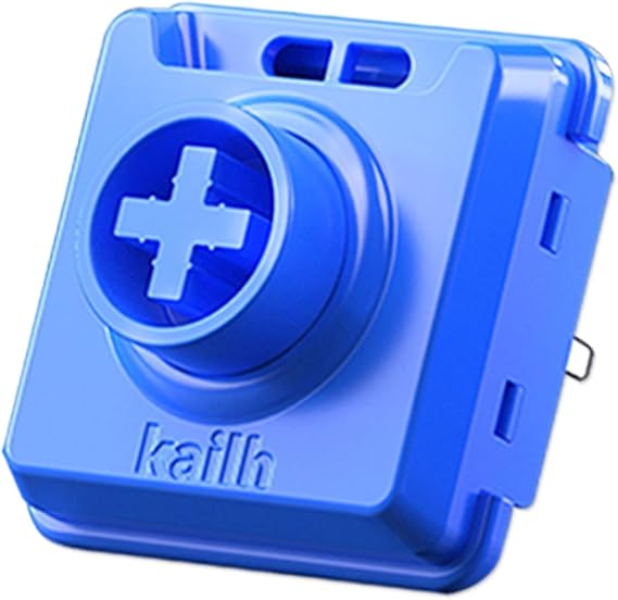Kailh Wind Engine Customized Low Profile Key Switch 20-Piece Set Thin Key Switch for Leverless Controllers like M16plus/M12plus/T16-C/T12-C/P12/R16/T16 etc. High Durability Blue Type Key Switch