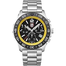 Luminox Pacific Diver Men's Diver Watch 44 mm Stainless Steel - Quartz Chronograph 20 Bar, Stainless Steel Bracelet Silver, Black Dial, Date, Luminous Hands XS.3145.M