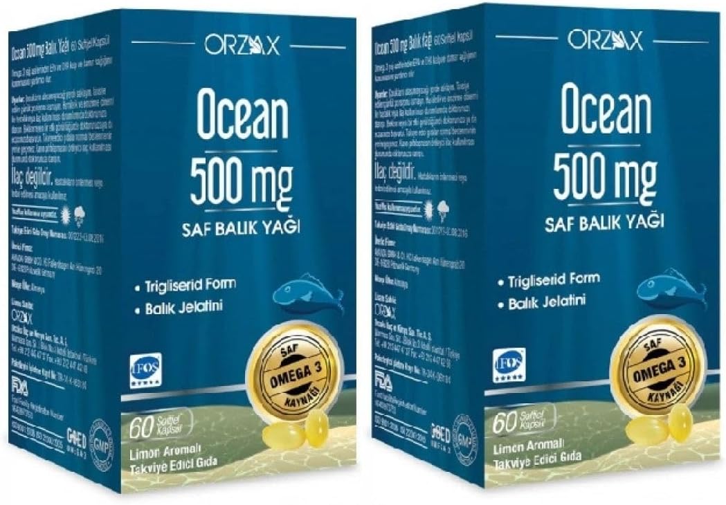 Ocean Saf Omega 3 Balık Yağı 500 Mg 60 Kapsül X2 Adet