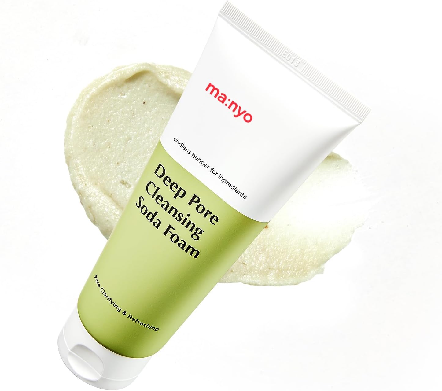 MANYO Deep Pore Cleansing Soda Foam, Pore Cleaner, Facial Cleanser with Green Tea, Exfoliating Papaya Enzymes, Gentle, Hydrating Face Wash, Korean Skin Care, 5.0 fl oz 150ml