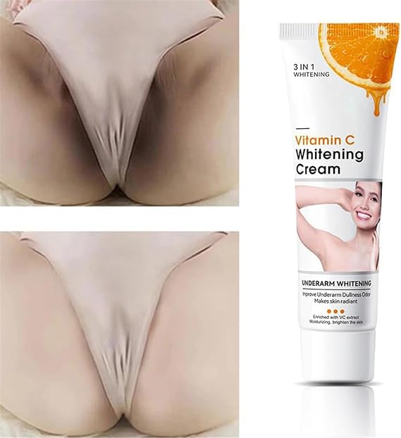 Skin Whitening Cream for Body,Lightening Cream for Intimate Areas and Bleaching,Vitamin C Dark Spot Remover Corrector for Neck,Armpit, Underarm,Elbow, Inner Thigh and Knees,Bikini (1PC)
