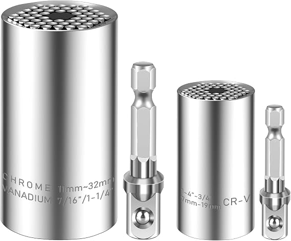 Spurtar Universal Socket Wrench Set (11-32mm 7-19mm) with Drill Adapters