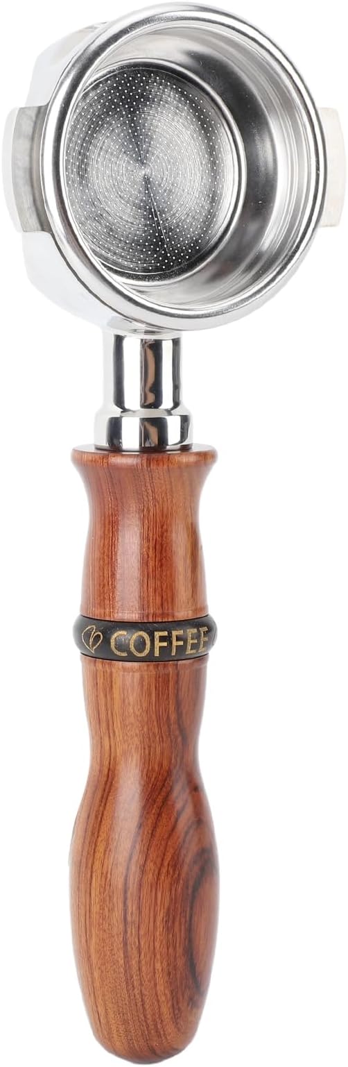 CHICIRIS 58mm Bottomless Portafilter, Rosewood Handle (Type 2)