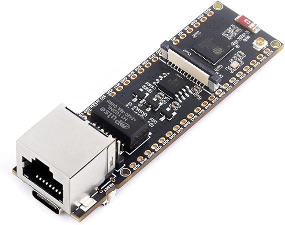 Waveshare ESP32-S3 ETH Development Board, 10/100Mbps RJ45 Ethernet Port, Wi-Fi & BT Support, 240MHz Dual Core Processor, Onboard Type-C Port and TF Card Slot, Board ONLY