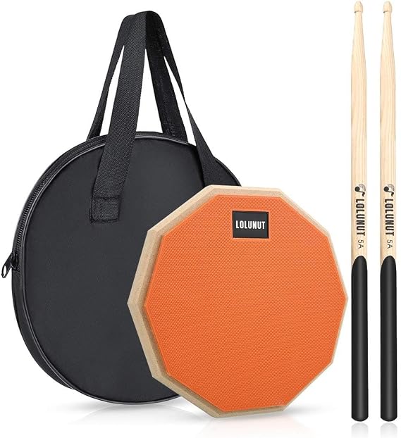 12 Inch Silent Drum Practice Pad, Orange