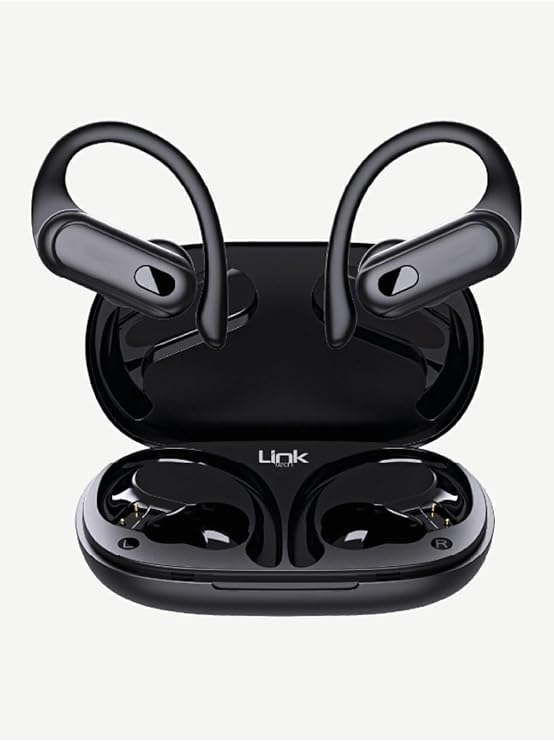 LinkTech S28 TWS Spor Kancalı Bluetooth Kulaklık Siyah