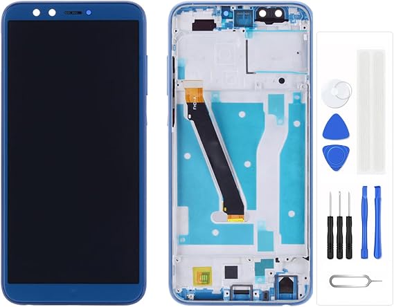 LCDディスプレイ互換品 for Huawei Honor 9 Lite LLD-L31 LLD-L22A/Honor 9 Youth Edition LLD-AL10 代替品ディスプレイガラス修理液晶デジタイザパネル 青色の枠線