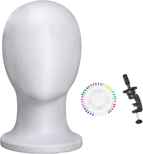 Foam Wig Head - Realistic Wig Holder Head, Realistic Display Stand for
