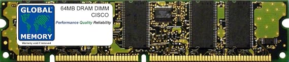 64MB DRAM DIMM MEMORY RAM COMPATIBLE WITH CISCO 7505/7507 / 7513 ROUTER's VIP6 (MEM-VIP6-64M-SD)