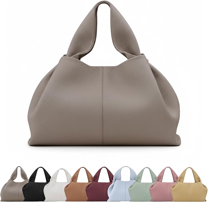 Y2K Dumpling Cloud Bag for Women - Faux Leather Tote Crossbody Purse with Adjustable Strap, Shoulder Handbag for Work/Travel
