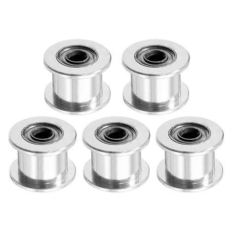 5pcs 2GT Aluminum Timing Belt Idler Pulley 20T Bore 5mm W 6mm Toothless