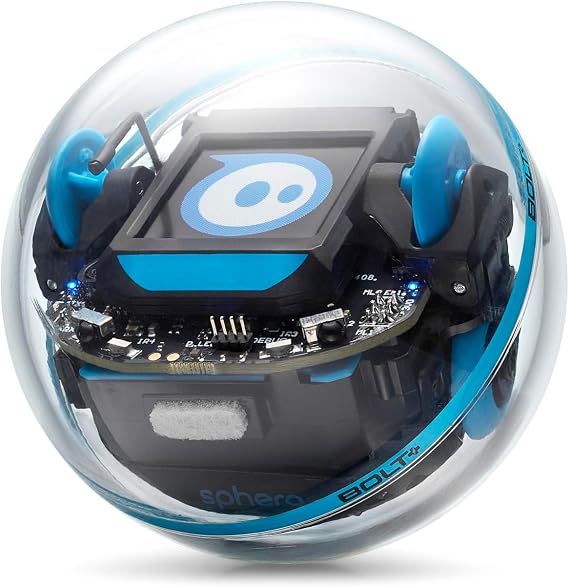 Sphero BOLT+: Coding Robot Ball - Beginner to Advanced Programming - Ages 8+ 3 Ways to Code: Draw, Blocks, JavaScript - Animated LCD Screen - Durable & Waterproof - STEM Toy for Kids & Teens