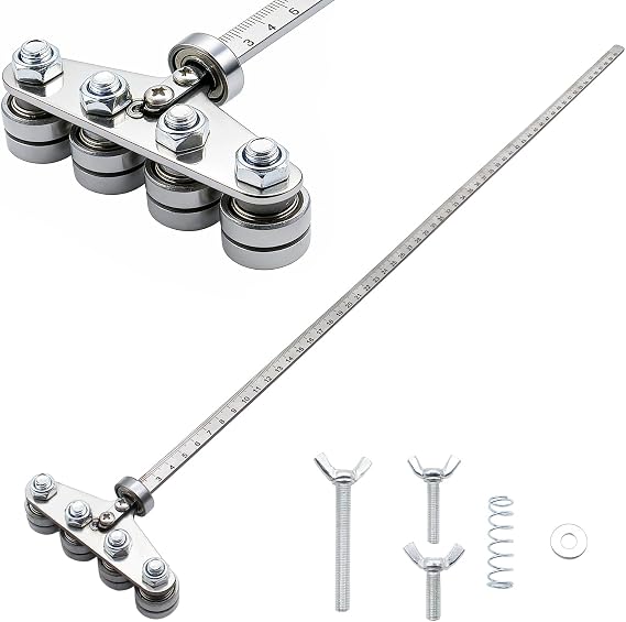 Professional Circular Saw Guide Rail for Precision Cutting - Adjustable Stainless Steel Caliper for Accurate Wood Measurements, Woodworking DIY Tool for Circular Saws & Hand Saws