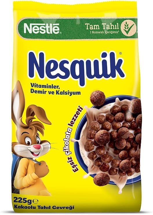 Nestle Nesquik Kakaolu Bugday ve Misir Gevregi 225 gr