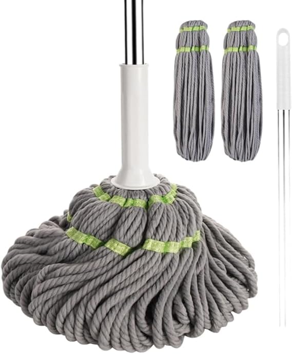 360° Rotating Mop Microfiber High Absorbency Mop Floor Brush, No Hand Washing Needed, Deodorizing Floor Cleaning, Household Commercial Cleaning Tools Cleaning Supplies Water Mop + 2