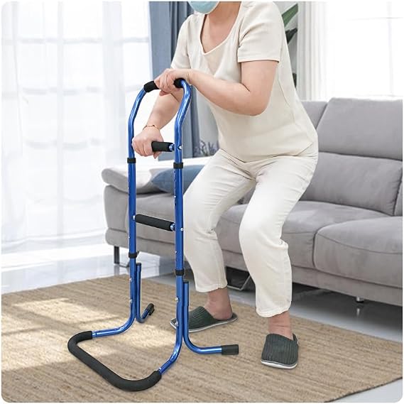 Stand Assist Aid For Elderly Chair Lift Devices For Seniors Standing Supports Bed Rails Sit To Stand Lift Adults Walking Assistance Portable Patient Mobility Aids For Couch, Recliner Chair (Blue)