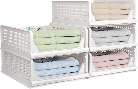 Wardrobe Storage Box,5 Pack Clothes Drawer Organizer,M