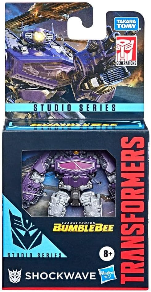 Transformers Studio Series Core Class Bumblebee Shockwave Action Figure - Suitable for Ages 8 and Above, 8.5 cm Tall, F3139, Multi, One Size
