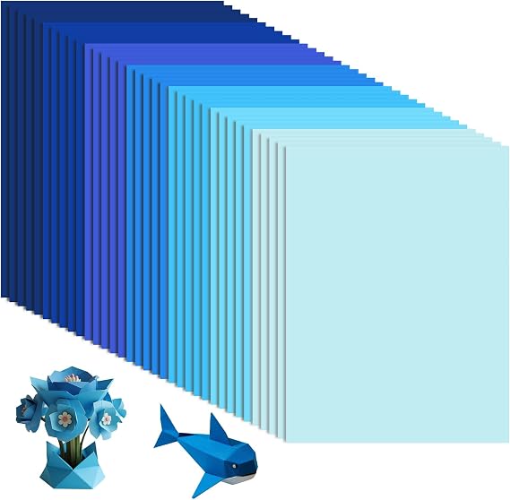 Blue Gradient A4 Cardstock Pack, 35 Sheets 180gsm