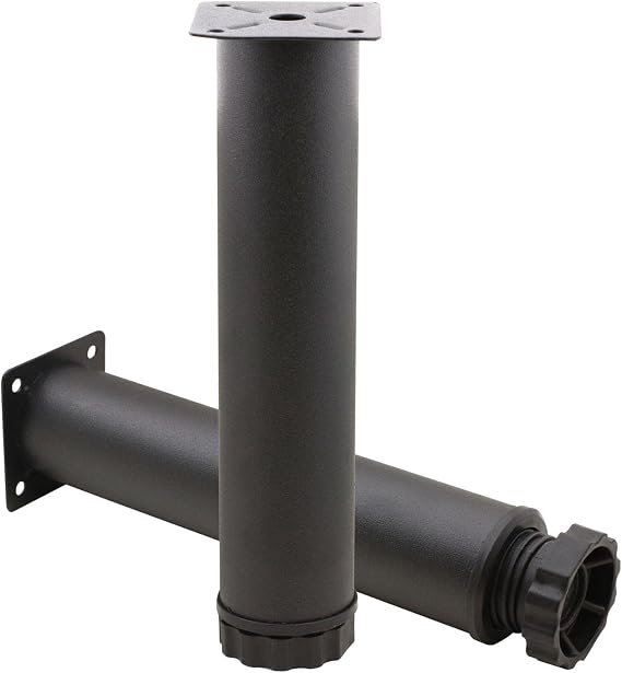 Badem10 Mobilya Kanepe Baza Koltuk Metal Destek Ayağı Ayarlanabilir Siyah Ayak 20 cm, Badem10, Small
