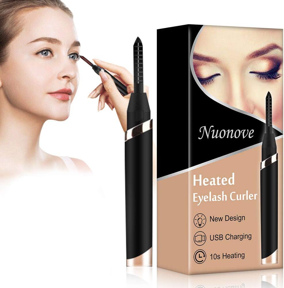 Heated Eyelash Curler, Electric Heated Eyelash Curler, Portable Eyelash Curler, Professional USB Rechargeable Eyelash Curler, Long Lasting Curl
