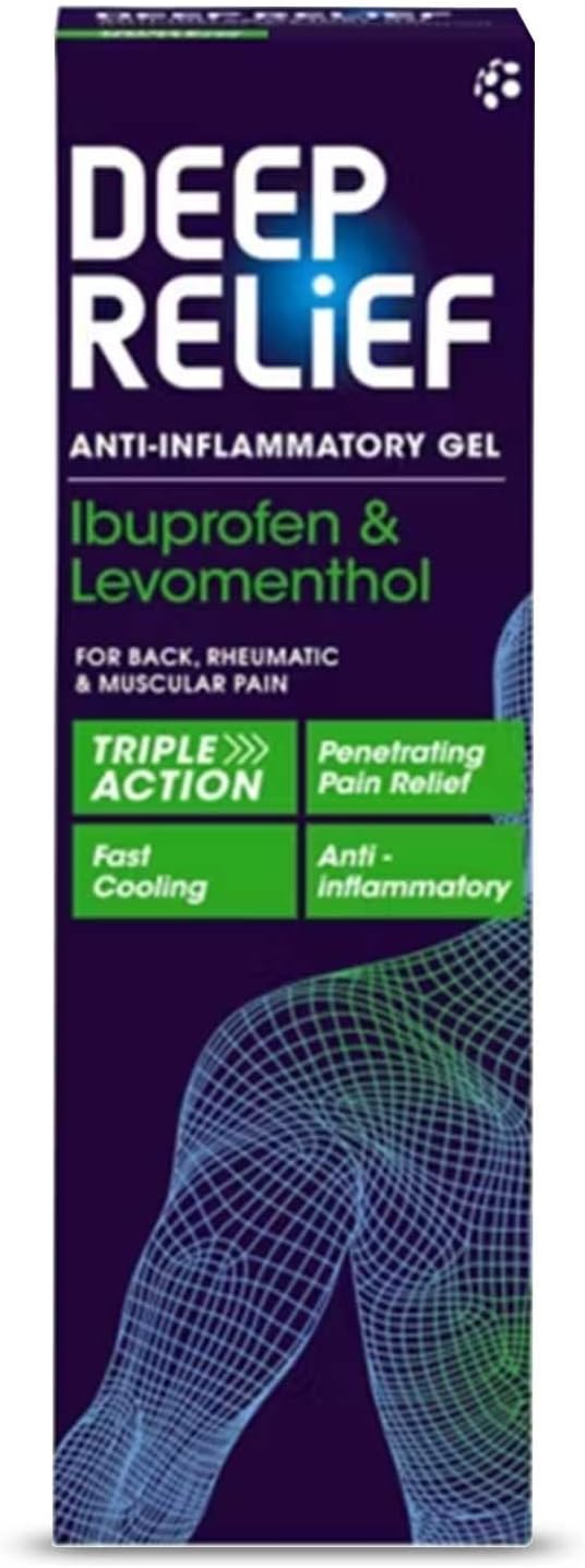Deep Relief Anti-Inflammatory Gel, for Back, Rheumatic & Muscular Pain, 100g, 1 Count - Gel
