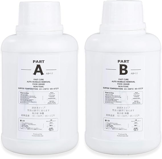 musykrafties Silicone Mould Making Rubber Kit Translucent Liquid, Fast Curing, Food Grade 1:1 Ratio 2lb 32oz 900g