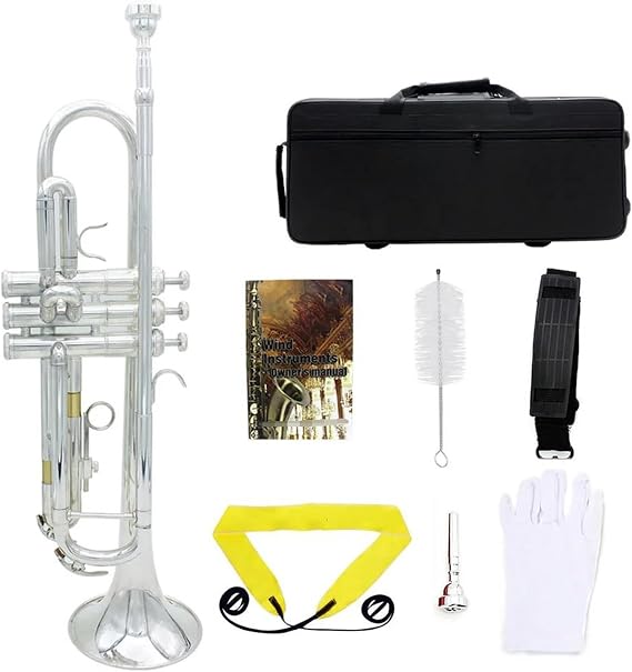 Trumpets Professional Trumpet Brass Musical Trumpette Wind Instrument With Mouthpiece Accessories Case Trompeta
