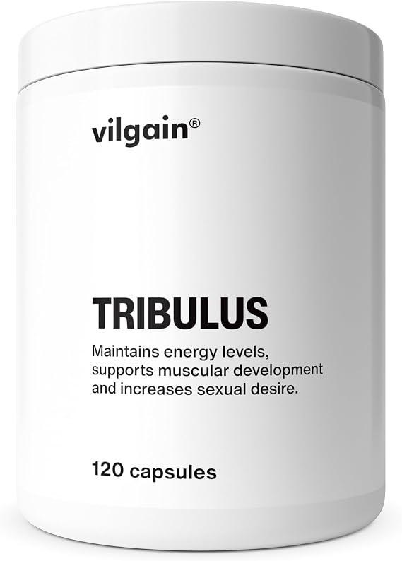 Vilgain Tribulus - High-dose Extract with 40% protodioscin & 90% saponins, Vegan, for Energy, Vitality, Regeneration & Well-Being, Laboratory-Tested, Ideal for Athletes & Active People