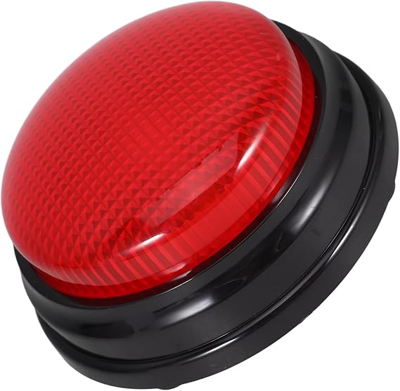 SUPVOX Game Answer Buzzers Red Round Plastic Sound Button for Office Prank and Party Game