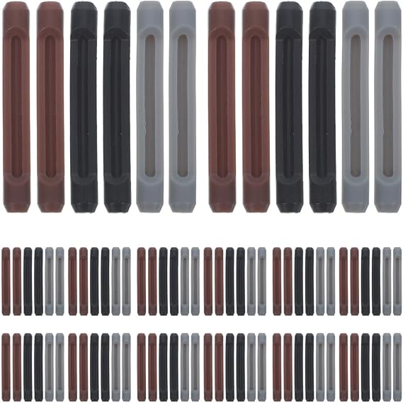SECFOU 15 Pairs Silicone Temple Tip Sleeves for Glasses, Comfortable Eyewear Retainers to Minimize Ear Pressure, Anti-slip Silicone Grippers for Sports, Workouts, and Travel Use