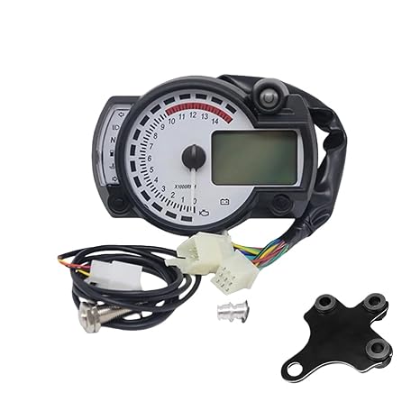Motorcycle Speedometer Tachometer For KOSO RX2N Tachometer Fuel Meter Digital Motorcycle Odometer Speedometer Adjustable 7 Colors Display