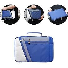 Microcase Xiaomi Redmi Pad Pro 12 inch Tabletler için Omuz Askılı El Tutacaklı Universal Sleeve Taşıma Çantası AL4346 Lacivert Krem Gri