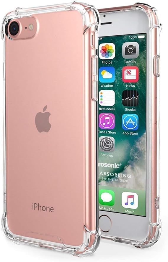 Microsonic Shock Absorbing için Kılıf Apple iPhone SE 2020 Şeffaf [iPhone SE 2020 ile Uyumlu Kılıf - Şeffaf]