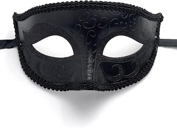 Masquerade Mask,Masquerade Ball Masks,Black Masquerades Mask for Men