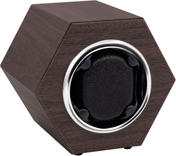 Mcbazel Automatic Watch Winder,PU Leather Winder Box for Single Watch