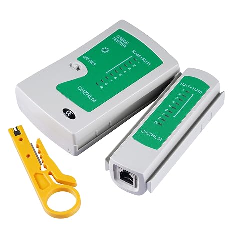 Updated Network Cable Tester LAN Cable Test Support POE Network Cable Tool for RJ45/RJ11/RJ12/CAT5/CAT6/UTP Ethernet Cable Fireproof Material