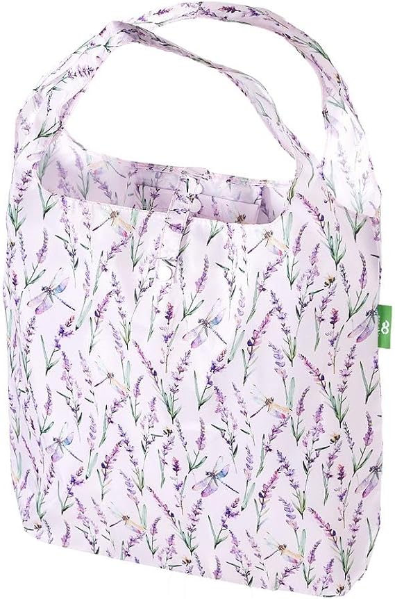 ECO CHIC Lightweight Foldable Reusable Shopping Bag Water Resistant Tote Bag
