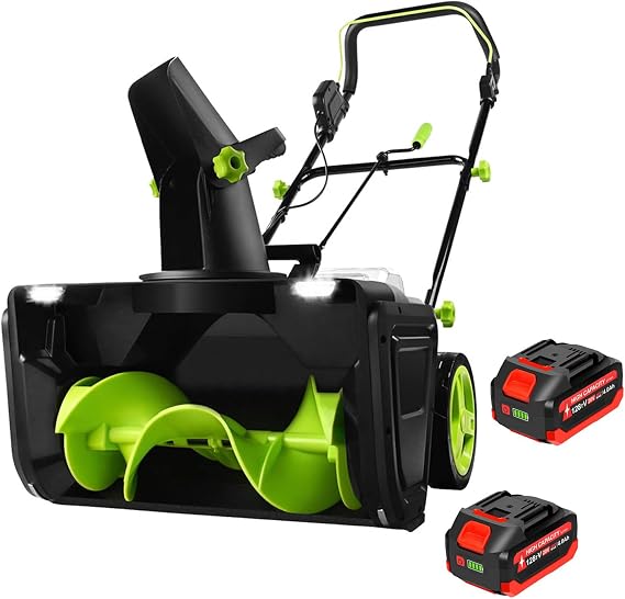 Electric Snow Blower - Cordless Snow Thrower, 40V with Fast Charger, 3500W Power, 20 Inch Adjustable Chute for Efficient Snow Removal on All Surfaces