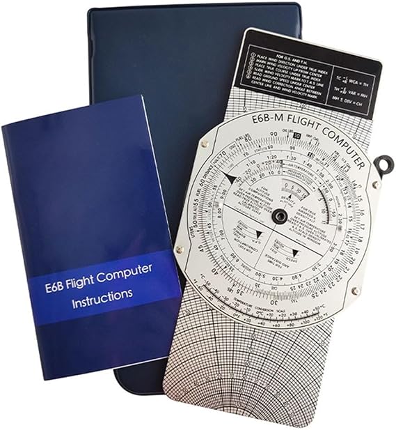E6B Flight Computer, Manual Navigation Ruler 9.05x4.72x0.19 inches Plastic/Material Pilot Training Tool for In-Flight Planning(E6B)