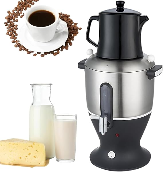 Electric Tea Maker, Stainless Steel Double Pot with Infuser and Keep Warm Function, for Brewing Various Teas and Coffee